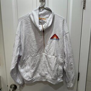 Aviator Nation White Half Zip